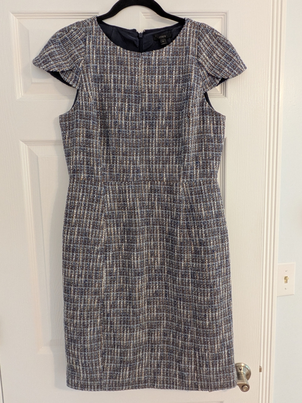 J. Crew Tweed Cap-Sleeve Sheath Dress